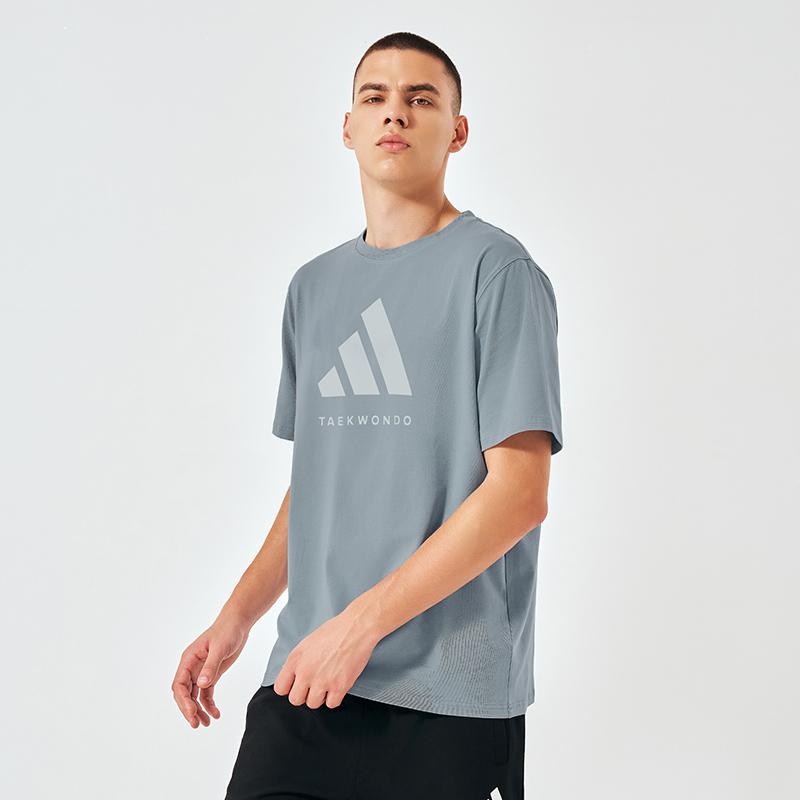 Adidas Comfortable Breathable Skin-Friendly Classic Big Logo Printed Casual Knitted Round Neck Short Sleeve T-Shirt Men T-Shirts ADICLTS24TKP-PBW