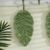 New Cartoon Leaf Hand Towel Coral Velvet Thickened Bathroom Kerchief Hanging Absorb Water Kitchen Handkerchief Kitchen Tool