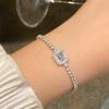 Geometric Zircon Square Adjustable Bracelet For Womens Fashion And Giftgiving