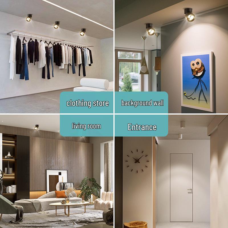 LED Folding Downlight: Surface-Mounted COB Spotlight for Hotel Walls and Ceilings