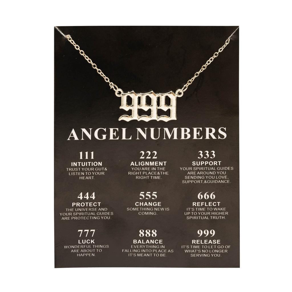 New Trendy Fashion Alloy Gold Color Lucky Angel Numbers Wish 777 Pendant Necklace for Women Girl Gift Birthday Jewelry Dropship