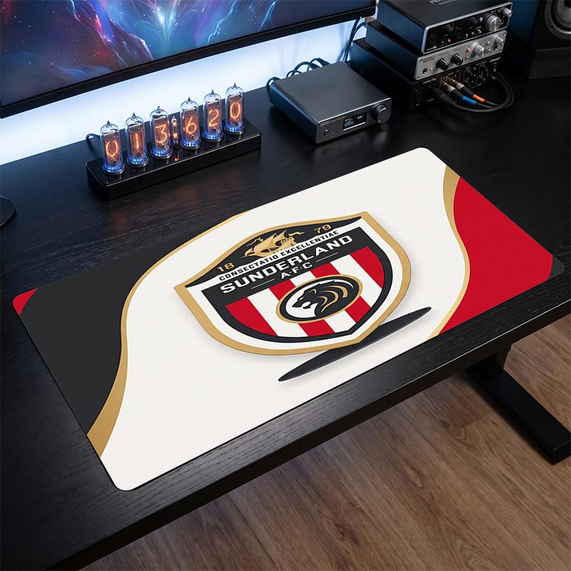 Sunderland Football Print Large Mouse Pad, Anti-Slip Extended Gaming Desk Mat for Office Home