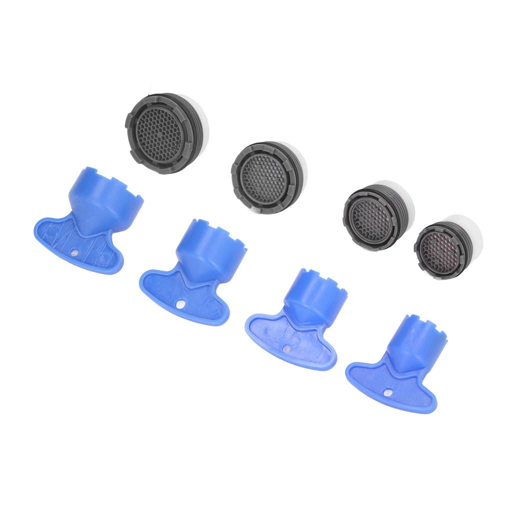 8 Stück Wasserhahnbelüfter Kunststoffeinsatz Wasserhahnbelüfter mit Schraubenschlüsseln für Badezimmer Küche