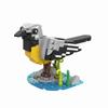 Gobricks MOC Grey Wagtail Building Blocks Animal Worlds Grey Wagtail Birds Bricks Model DIY Assembly Toys Kids Birthday Gifts