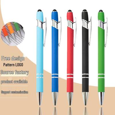 Penna a sfera in metallo spot con fusto in alluminio e punta touch capacitiva – Penna regalo con logo personalizzabile