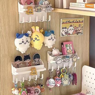 Kreatives Aufbewahrungsregal Einfache Wandmontage Haaraccessoires Schlüsselanhänger Haken Aufbewahrung Multifunktionales Badezimmer Wandaufbewahrungsregal