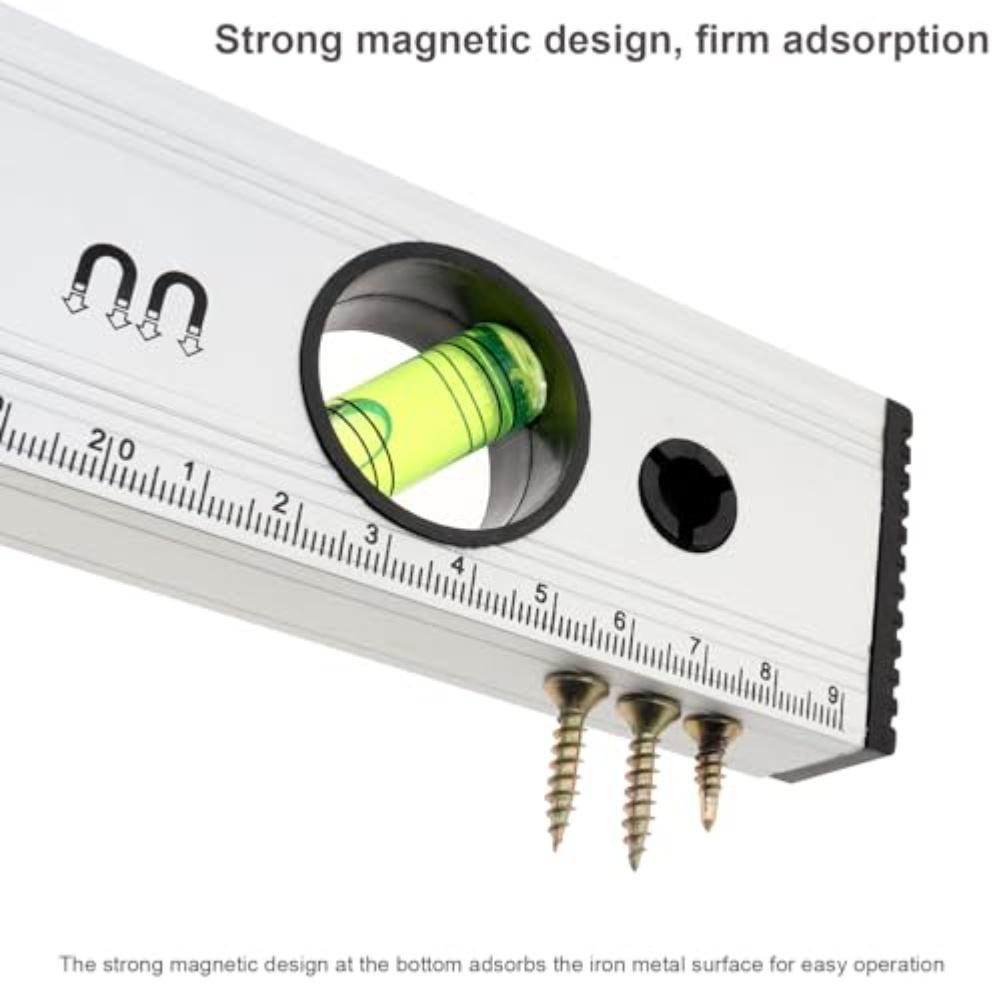 Precision Magnetic Level Ruler with Strong Magnetic Base for Accurate Angle Measurements 300mm and 500mm Aluminum Tool