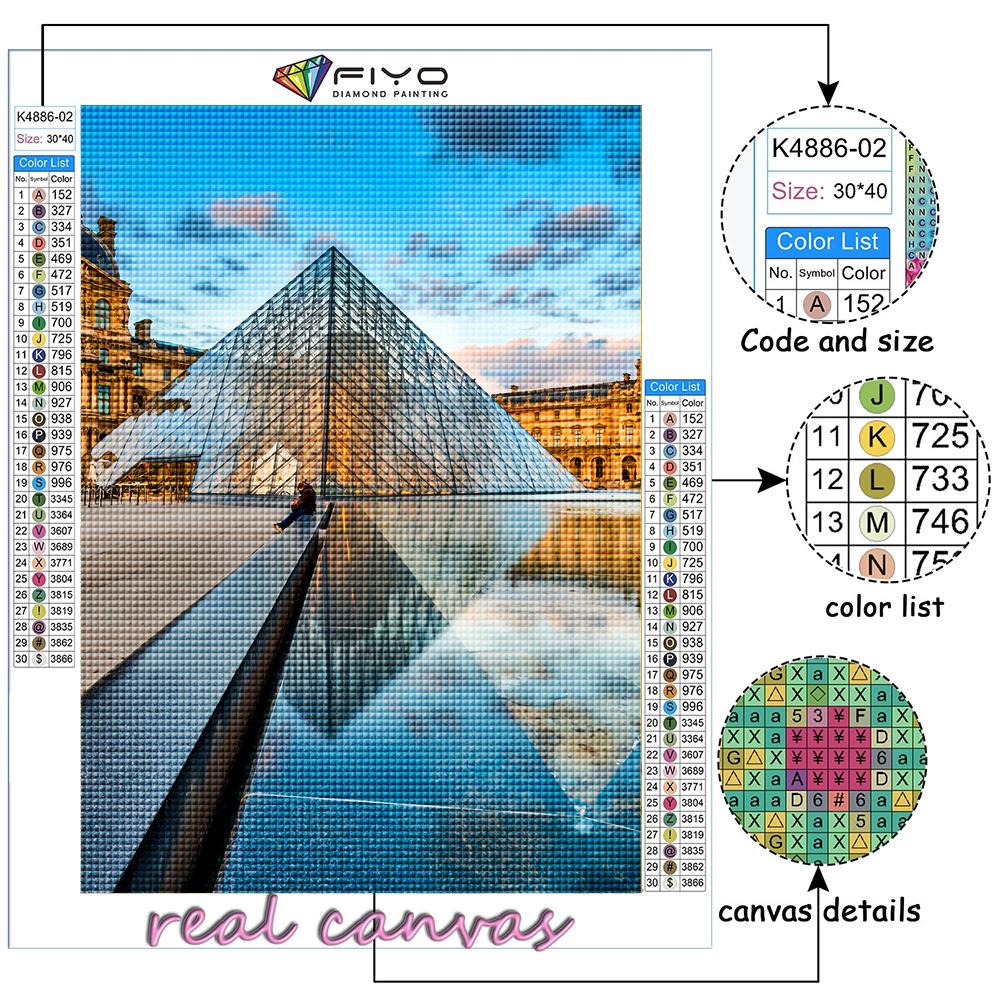 5D DIY Louvre Museum Cross Stitch Rhinestones Diamond Drawing Embroidery Mosaic Home Decor