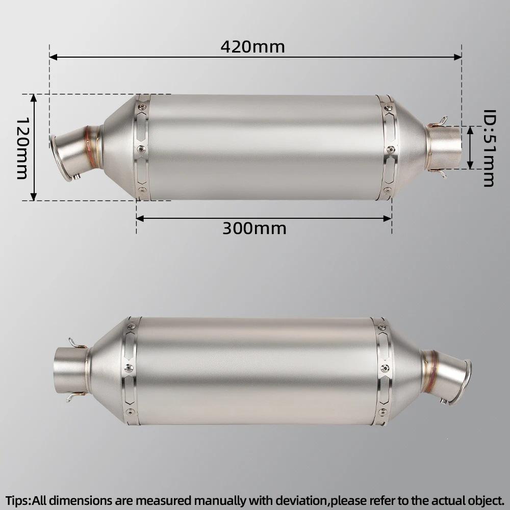 51MM Stainless Steel Oval Exhaust Striker for Motorcycle Pipe Modification