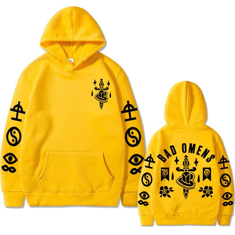 Awesome Bad Omens Band Tour American Music Double Sided Men's Hoodie Sweatshirt Men Womnen Design Pullover Fleece Hoodies