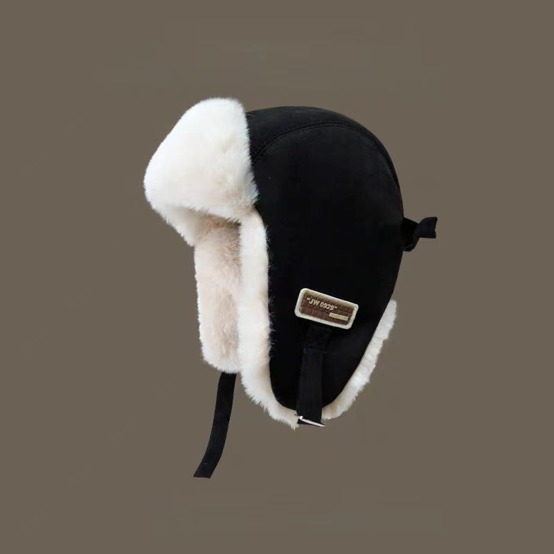 Winter Men's Fleece-Lined Thickened Hat Women's Retro Fashion Cold-Resistant Warm Cycling Earflap Hat