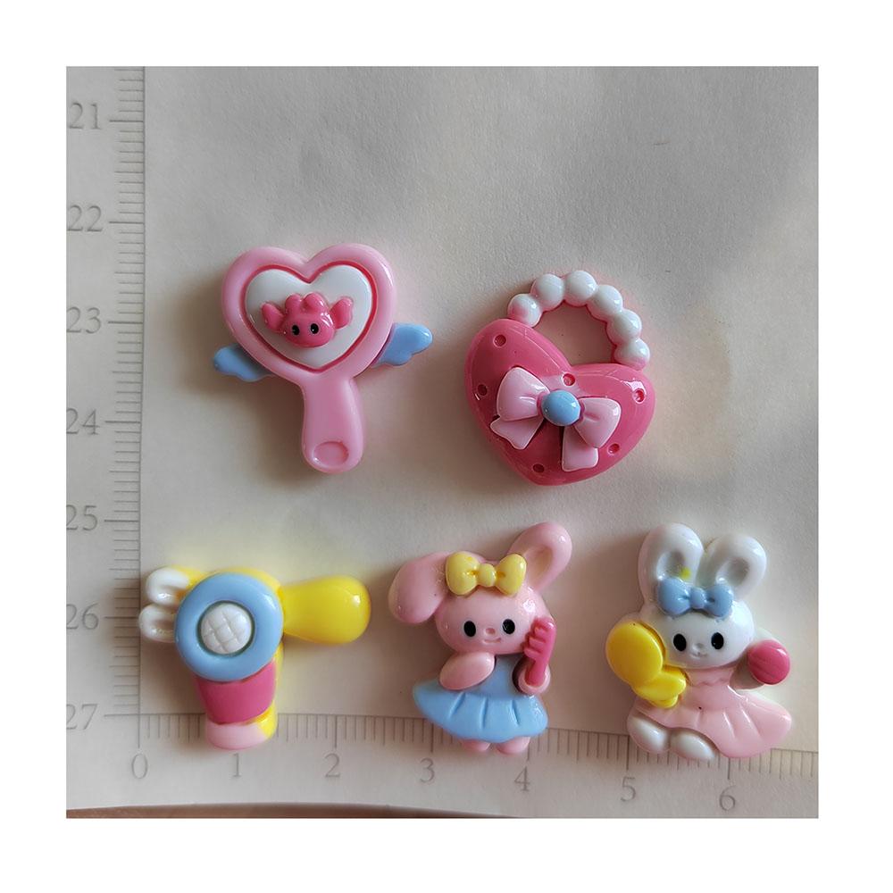 Kawaii Resin Cartoon Flatback Cabochons for DIY Scrapbook Jewelry Making Hairpin Accessories Crafts Jewelry Findings Components