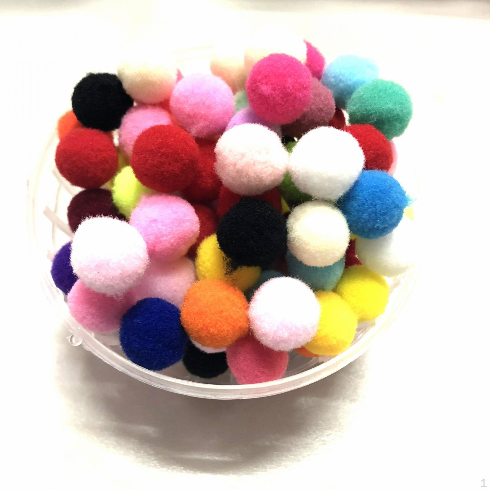 

100Pcs Assorted pompoms Pom Poms Balls Gifts Projects Kids Craft Cute Mini for