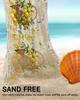 Beach Towel Beach Blanket,Yellow Lemon Summer Fruit Beach Towels Quick Dry Sand Proof Oversized Towel,Farm Leaves Retro Words