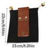 Storage Leather Canvas Bag Hiking Camping Portable Outdoor Survival Foraging Bag Fruit Picking Pouch Collapsible Pouch