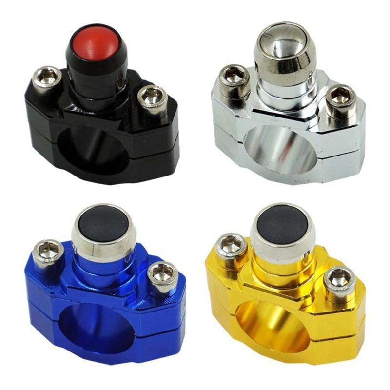 Motorcycle Handlebar Switch 22MM 7/8" Universal On/Off Button for Headlights Horns Power Cutoffs Aluminum Alloy Durable