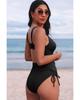 Azura Exchange Ribbed Knit One Piece Swimsuit with Adjustable Straps