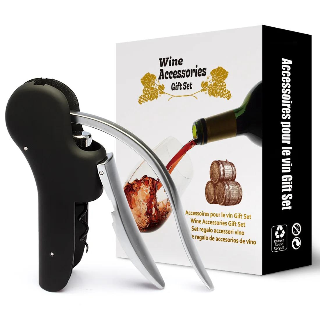 

Professional Wine Opener - Easy Corkscrew for Servers, Waiters, Bartenders, and Home Use - Perfect for Summer and Winter Drinks чёрный