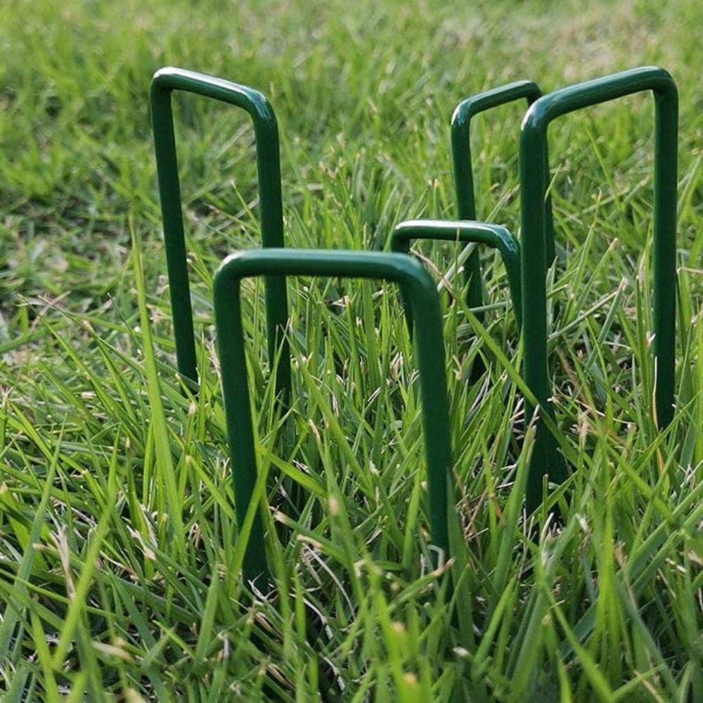Bend-free U-shaped Garden Nail Durable and Sturdy Fence Tubing Stakes Sod Pins Plastic Films