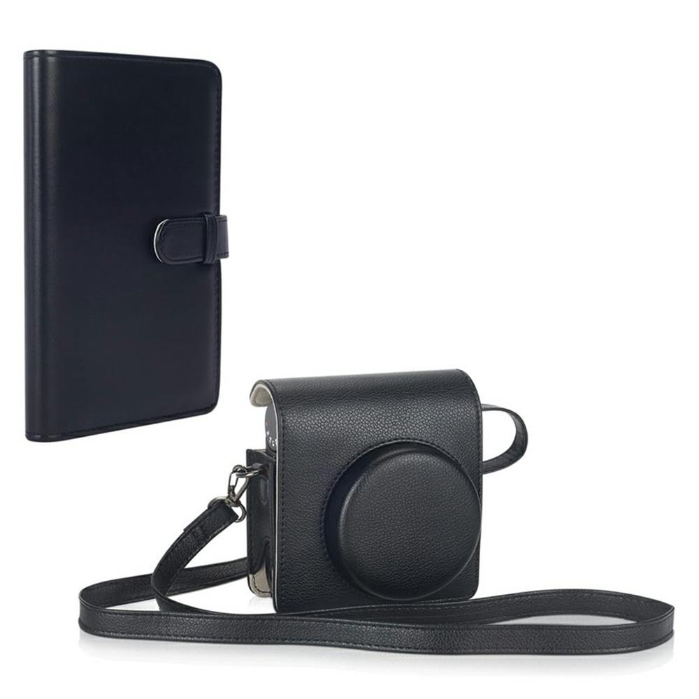 

For Fujifilm Instax Mini 99 PU Leather Camera Bag Protective Cover with 3-inch Photo Album A