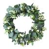 Artificial Wreath Holiday Photography Hanging Garland Decorations Round Floral Ornament for Door Window Background Room