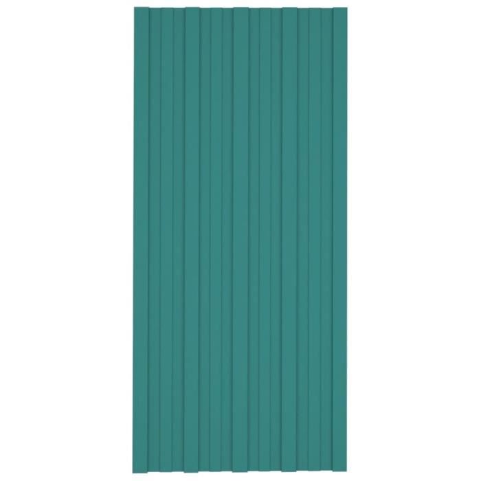 VidaXL Roofing Panels 36 Pcs Galvanized Steel Green 100x45 Cm 317212