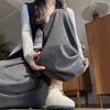 Gray Glutinous Rice Pants Women's New Autumn Drape, Loose and Lazy Style Casual Straight Wide-leg Pants