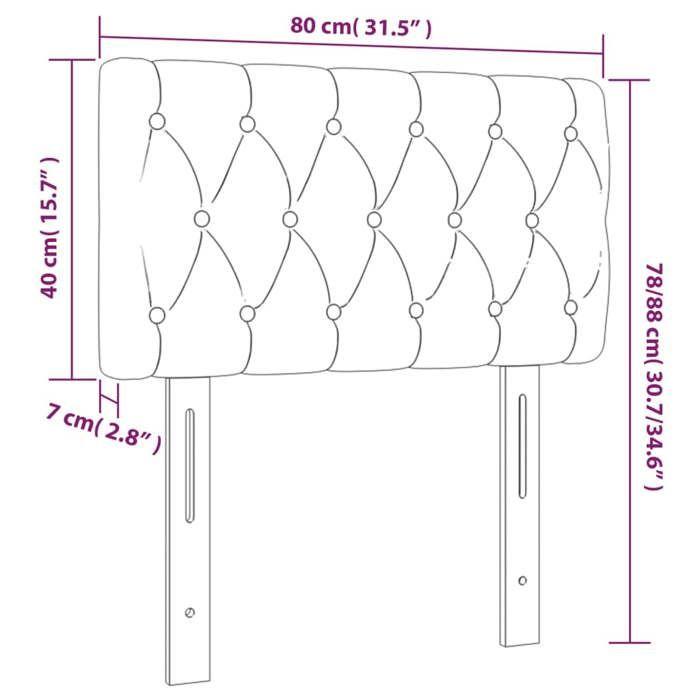 VidaXL Tête de Lit à LED Meuble de Chambre à Coucher Accessoire de Lit Simple Tête de Cadre de Lit Intérieur Marron Foncé 3121925