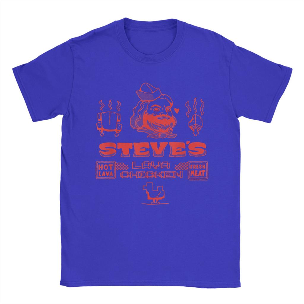 A M Movie Steve's Lava Chicken T-Shirt Men Restaurant Logo Funny Cotton Tee Shirt O Neck Short Sleeve T Shirt 4XL 5XL 6XL Tops