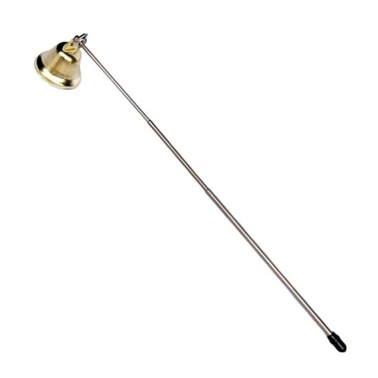 

Колокольчик-гаситель свечей с телескопической ручкой, вращающийся металлический фитиль для чайной свечи золотистый