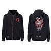 Chrome Heart Pure Cotton Terry Zip-Up Hoodie with Hood