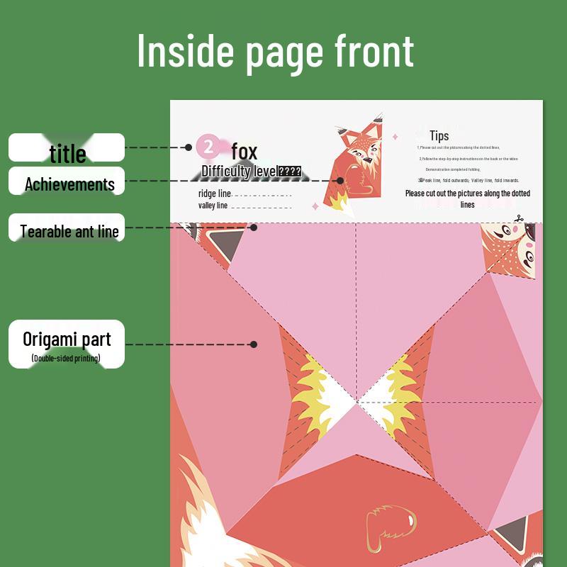 3D Origami Puzzle Book for Kids: Thick Paper Craft & Concentration Training