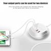 4 USB Ports Extension Socket Power Strip Adapter Charger Outdoor Travel Charging for Smartphone Tablet
