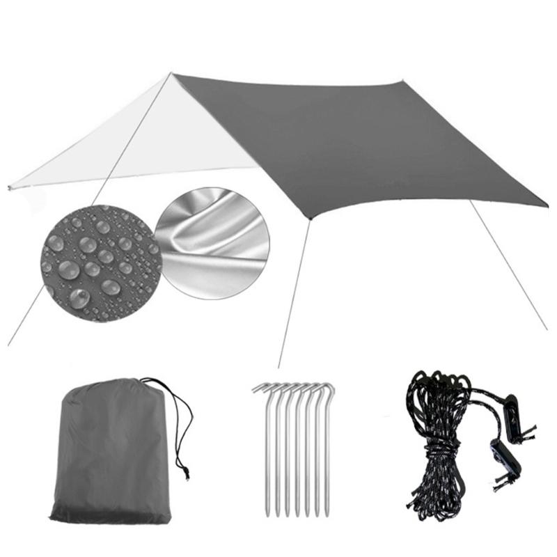 Portables Outdoor Tarps Suit Rainproofed Awnings Waterproofed Picnics Tarps for Camping Hiking