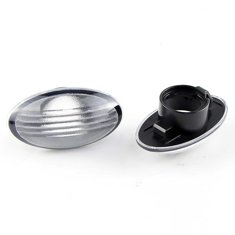 

2PCS Side Indicator Turn Signal Marker Light Cover Shell (No Bulb) For Mini Cooper R50 R52 R53 Side Lamp Housing OEM:63137166013 Crystal(No Lamp)