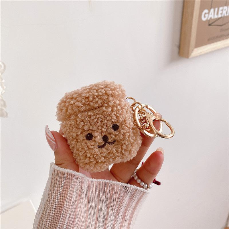Plush embroidered dog apple AirPods pro2/3 generation bluetooth wireless headset case cute simple application