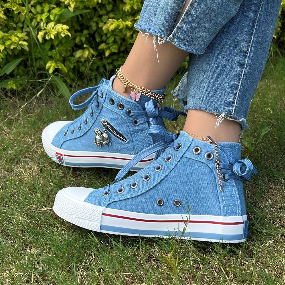 Scarpe Da Ginnastica Basse In Tela Da Donna - Casual, Leggere, Con Lacci - Ideali Per Tutti I Giorni