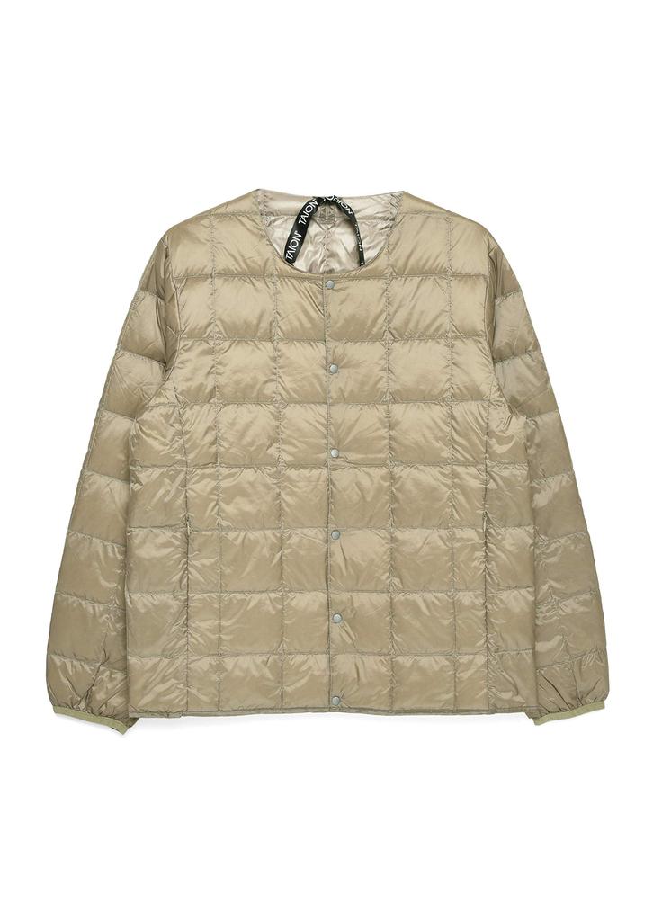 Crew Neck Button Inner Down Jacket Men's (TAION-104)