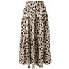 Leopard Print A-Line Midi Skirt
