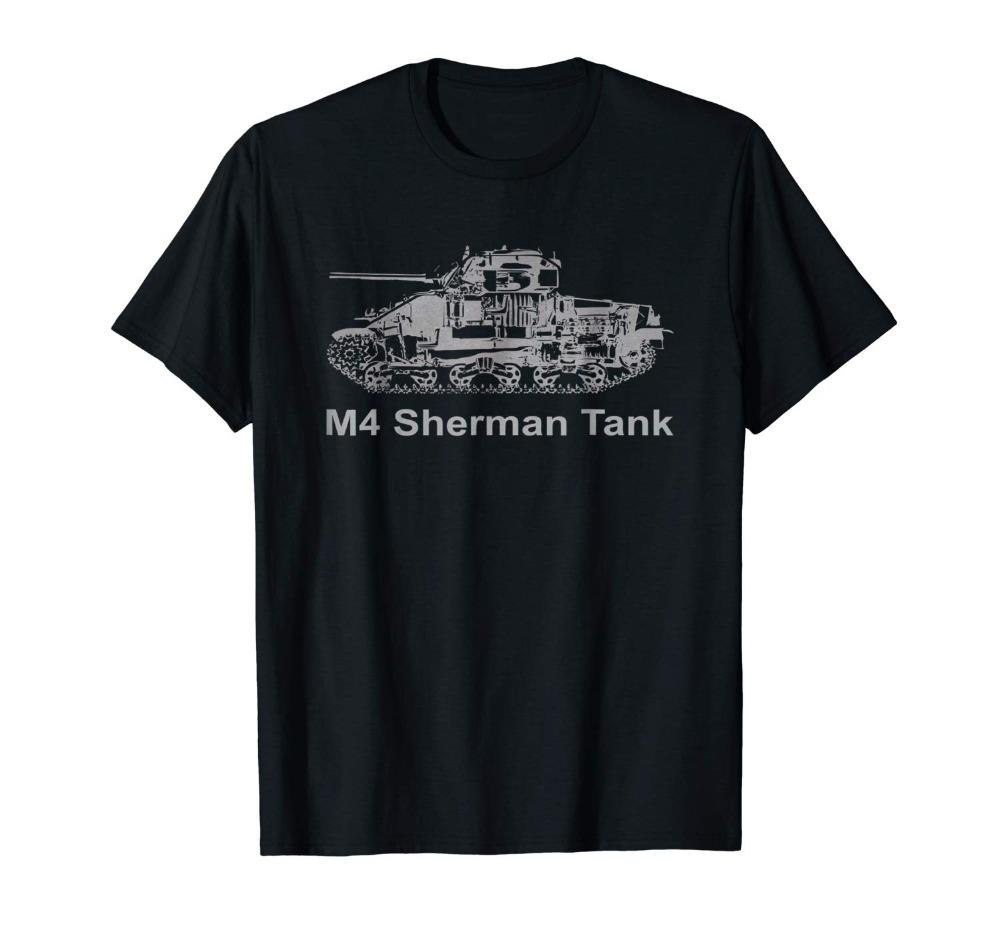 M4 Sherman Panzer T-Shirt Geschenk Sommer T-Shirt Tops Übergroßes T-Shirt Herren Baumwolle O-Ausschnitt T-Shirts Streetwear Harajuku Kleidung