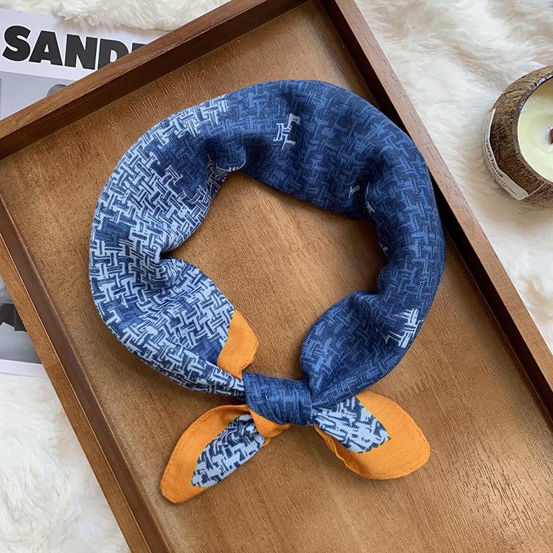 Silk scarf square scarf high-end new thickened warm scarf head scarf neck protection small scarf