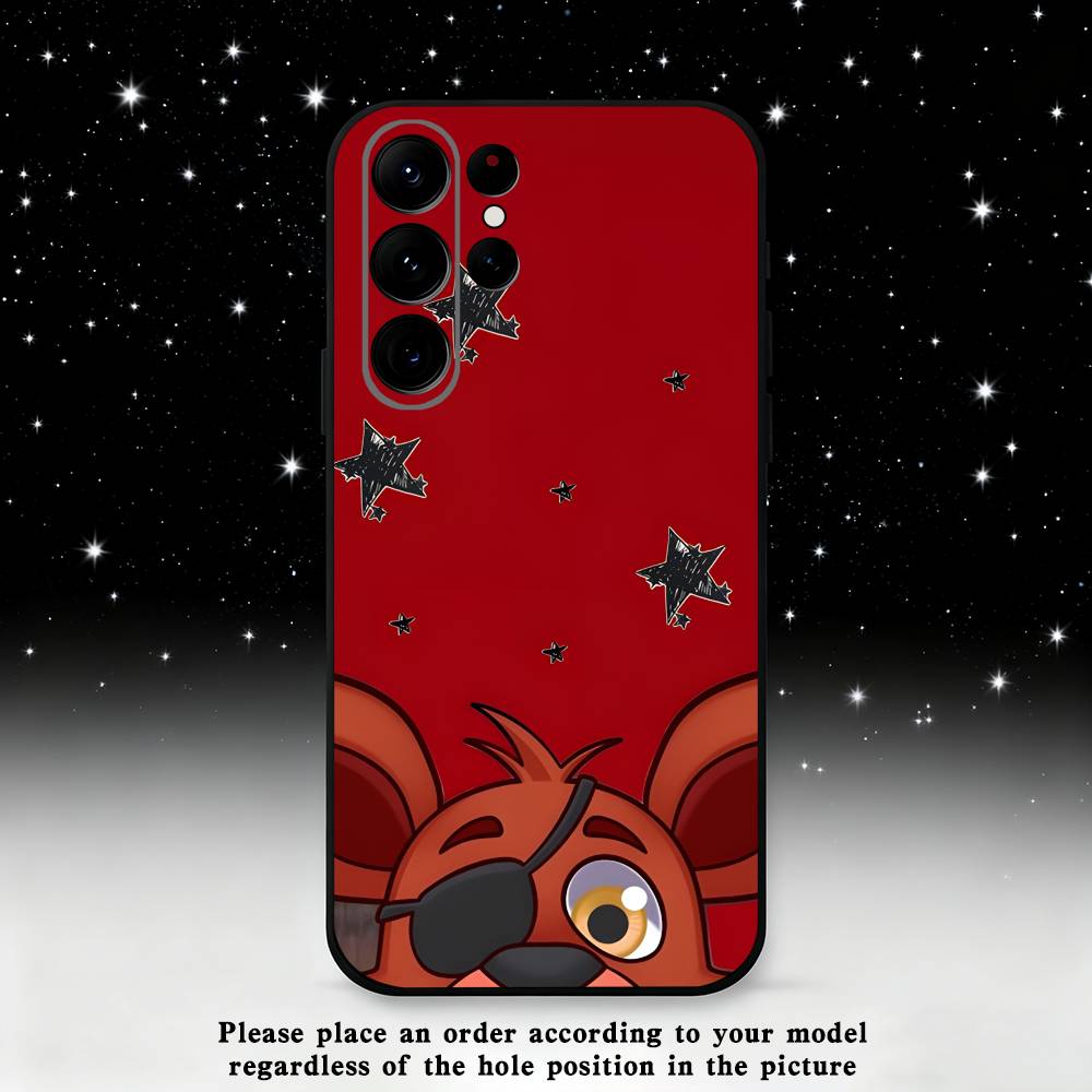 

Five-Nights-At-Freddys F-Fnaf Phone Case For Samsung S25,S24 Ultra,S20,S30 plus,S22 plus,S23,S30 Ultra 5G Silicone Black Shell Samsung S24