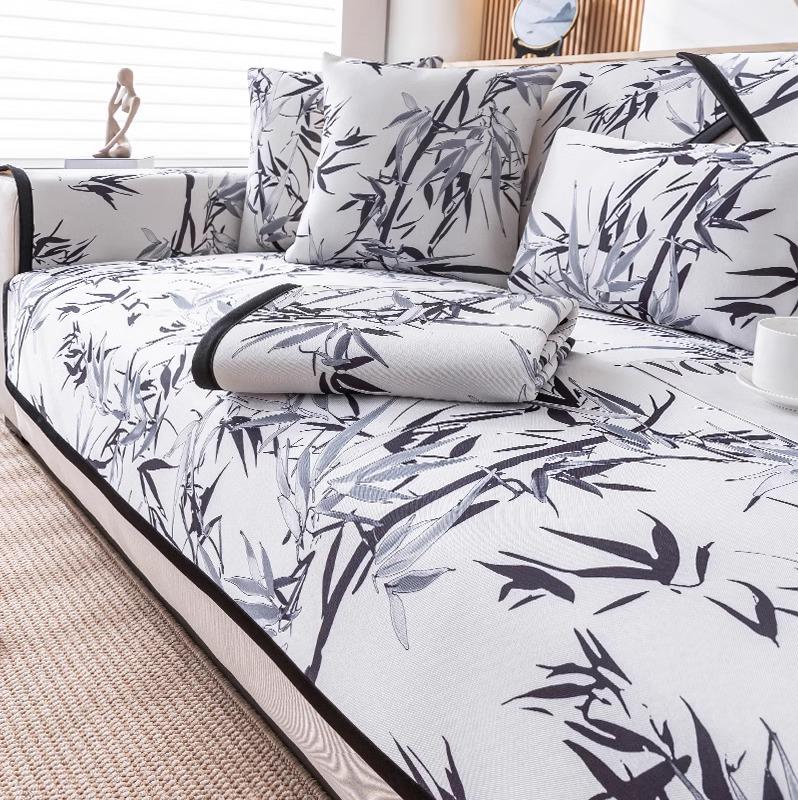 Summer Ice Silk Sofa Cushion Light Luxury High-End Chinese Non-Slip Seat Cushion New Summer Sofa Cover Cover Cloth