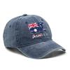 Retro Style Australian Flag Print Snapback Sun Hat Caps For Woman Washed Retro Vintage Adjustable Baseball Caps High Quality Cap