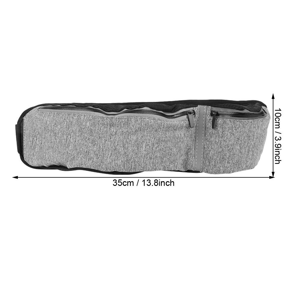 Sports Waist Bag Multifunction Outdoor Waterproof Largecapacity Belt Bag Running(Black Size)