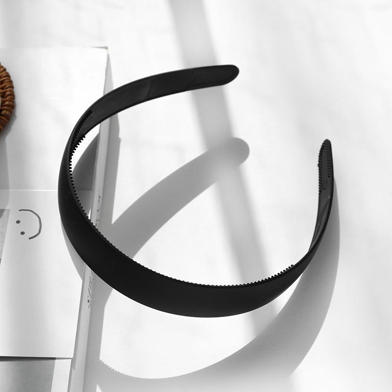 Fascia per capelli per lavaggio viso smerigliato serie nera Versione coreana della fascia in acrilico per accessori per capelli con fascia per capelli per uomo e donna