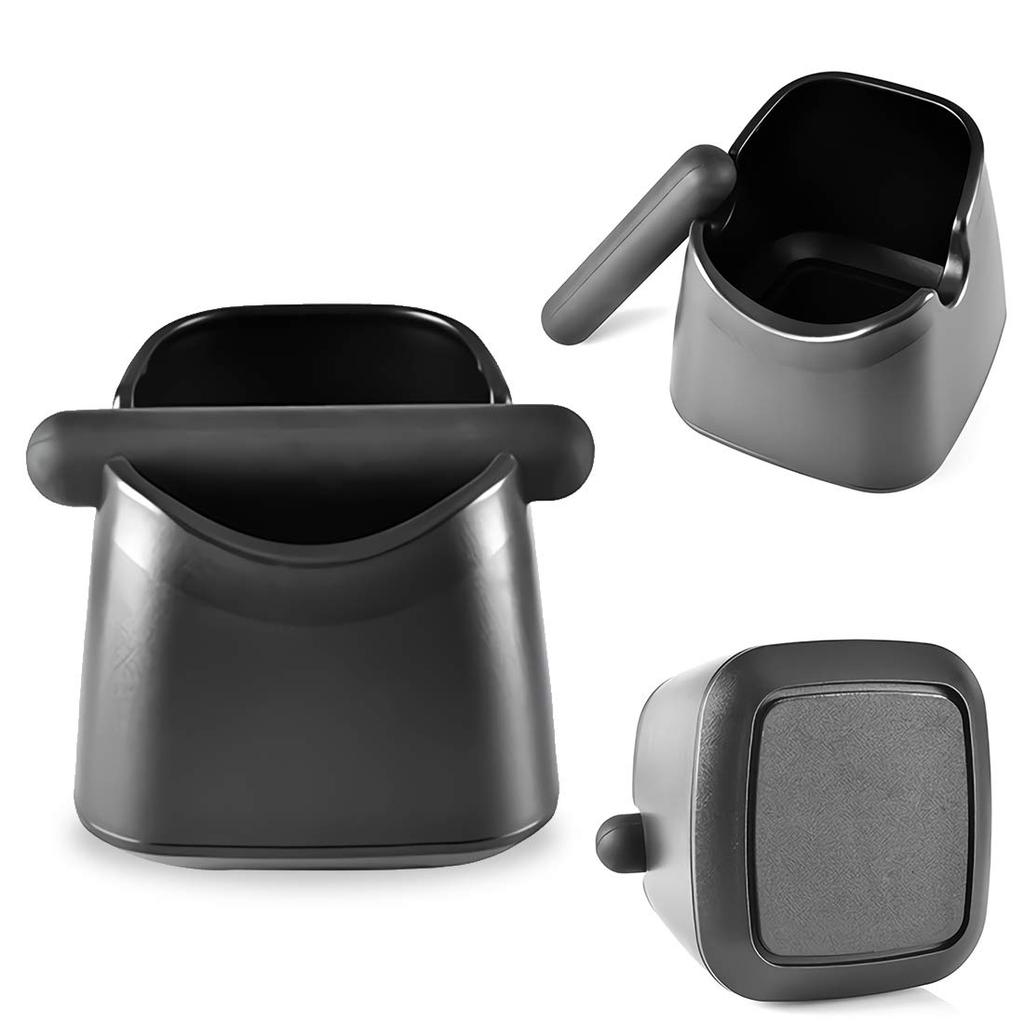 Espresso Knock Box, a square ABS knock box for removing coffee grounds after brewing. A dedicated trash can for coffee grounds. Ideal for commercial