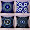 Eye Evil Blue Cushion Cover Soft Short Plush DoubleSided Printing Home Decor Machine Washable Pillow Case Gift