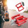 Road Bike Flat Pedal Aluminum Alloy Non-Slip Pedal Bike Accessory(Red )