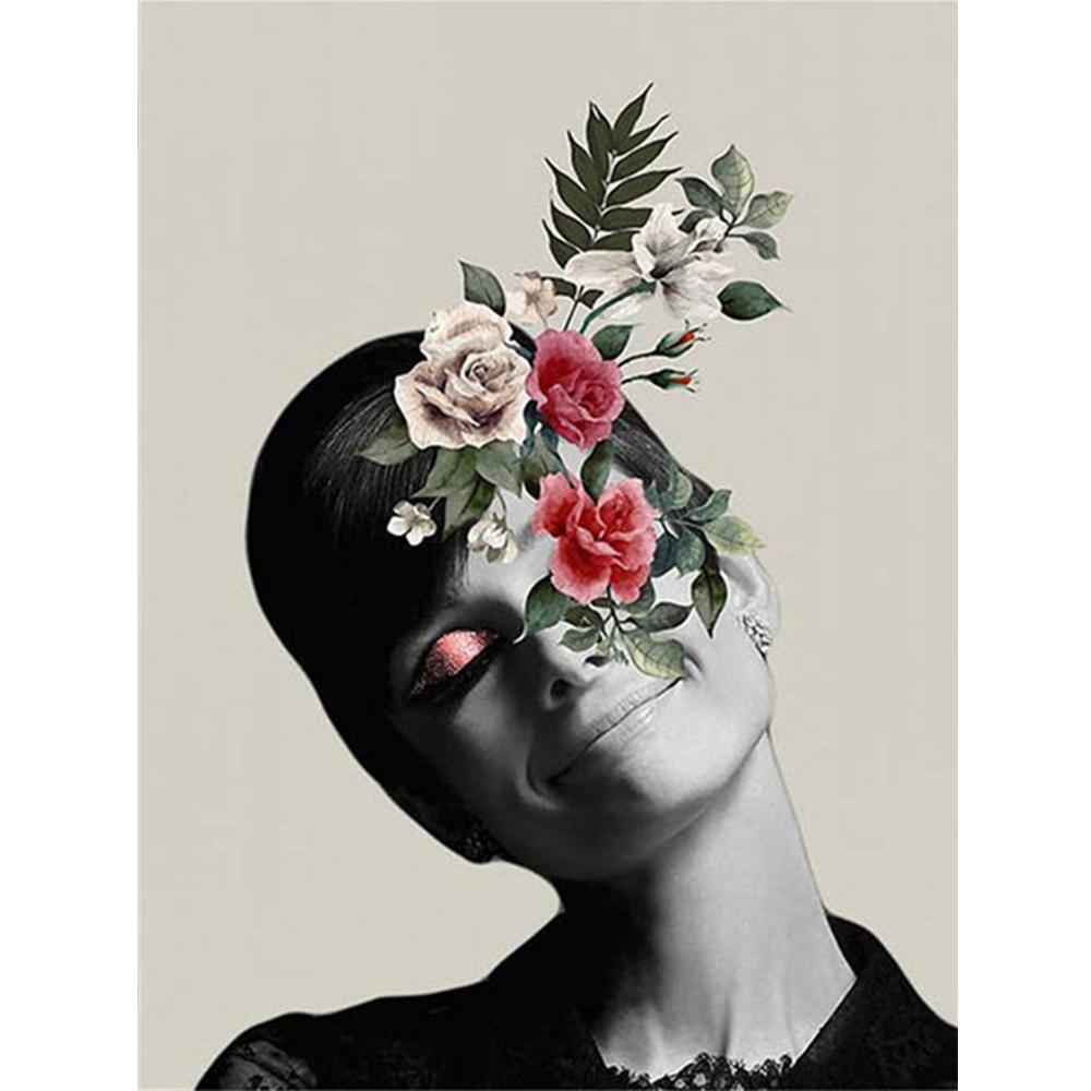 Volle quadratische/runde Diamantmalerei Porträt Frau Strasssteine ​​5D DIY Diamantstickerei Verkauf Schmetterling Mosaik Dekor